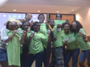 winners at a recent Black History Month Game Show